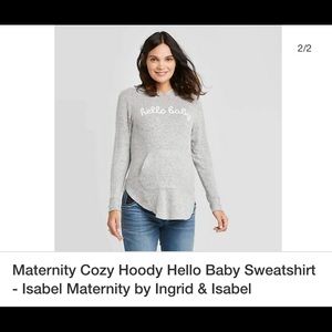 Maternity Cozy Hoody Hello Baby Sweatshirt -Target